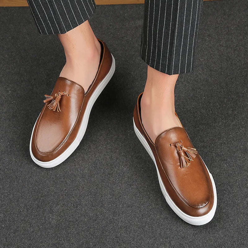 Chaussures d'été décontractées en cuir pour hommes, mocassins de conduite confortables, à enfiler, de fête, à la mode, italie